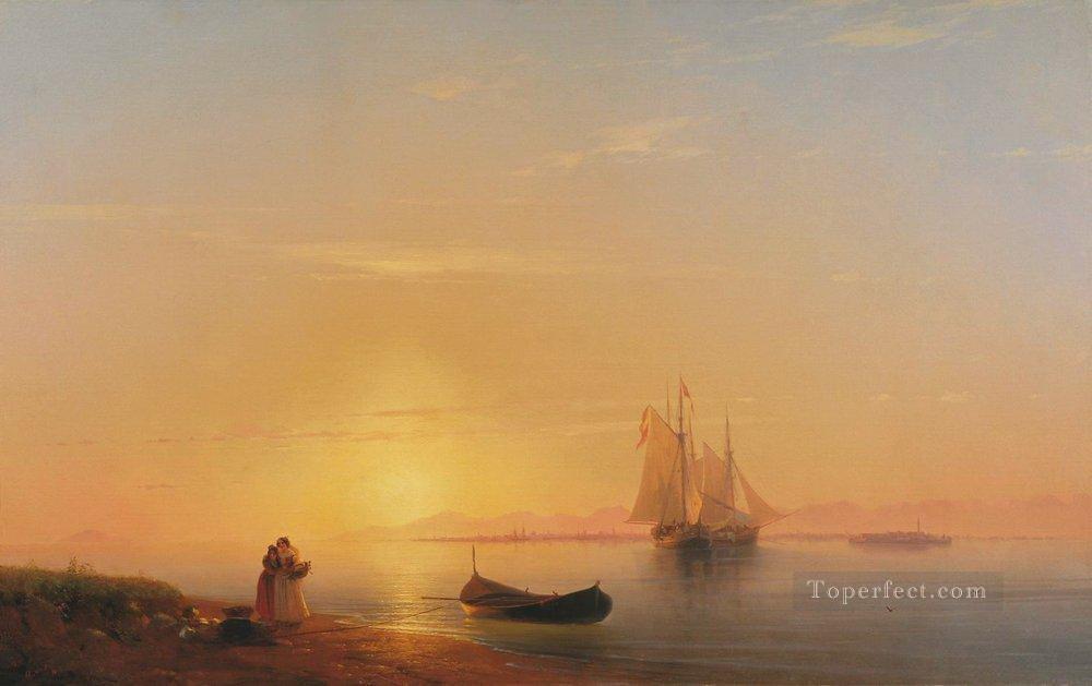 Las costas de Dalmacia 1848 Romántico Ivan Aivazovsky ruso Pintura al óleo